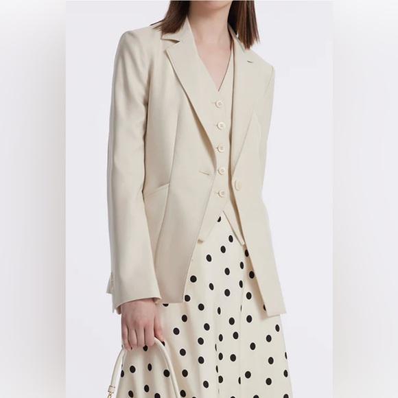 NWT Goella Worsted Wool One Button Blazer - Picture 2 of 13